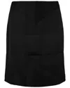 Burberry Intarsia Draped Skirt Woman Midi Skirt Black Size 8 Polyester In Black