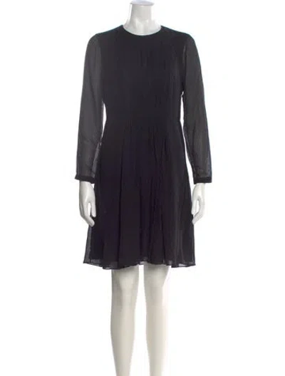 Pre-owned Burberry Silk Mini Dress In Black
