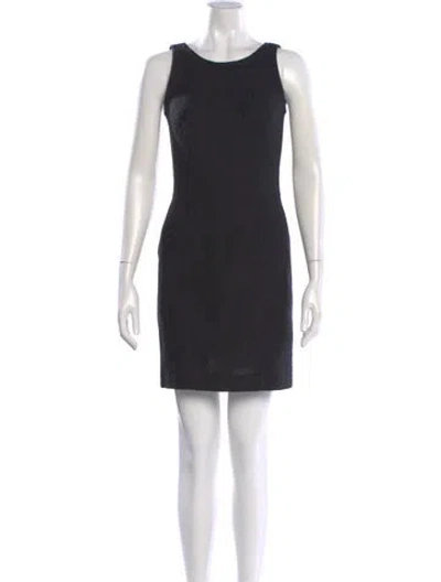 Pre-owned Burberry Silk Mini Dress In Black