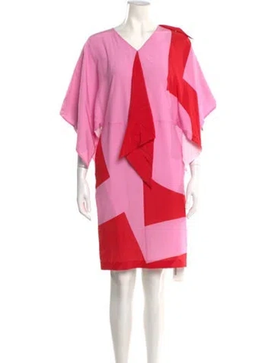 Pre-owned Burberry Silk Mini Dress In Multi