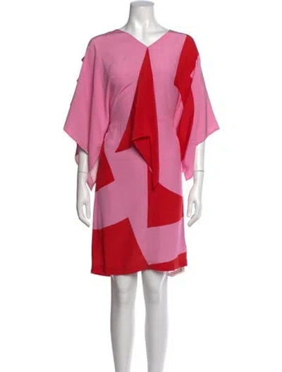 Pre-owned Burberry Silk Mini Dress In Pink