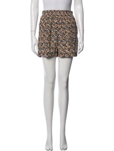 Pre-owned Burberry Silk Mini Shorts In Brown