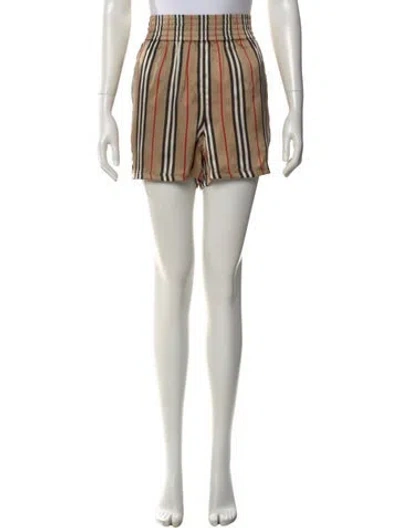 Pre-owned Burberry Silk Mini Shorts In Multi
