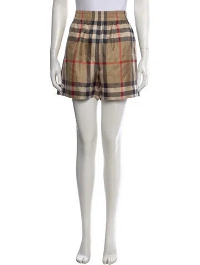 Pre-owned Burberry Silk Mini Shorts W/ Tags In Neutral
