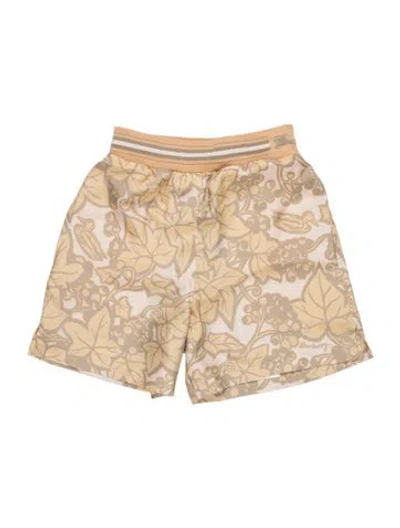 Pre-owned Burberry Silk Mini Shorts W/ Tags In Neutrals