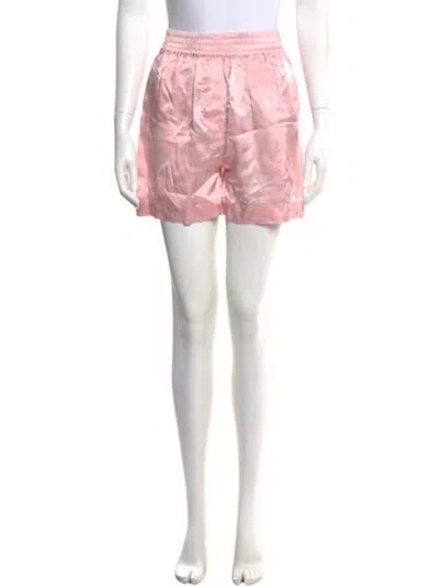 Pre-owned Burberry Silk Mini Shorts W/ Tags In Pink