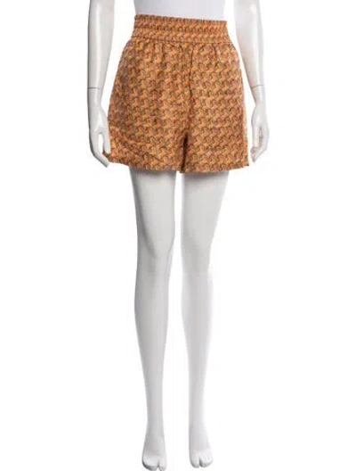 Pre-owned Burberry Silk Mini Shorts In Yellow