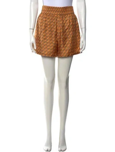 Pre-owned Burberry Silk Mini Shorts In Yellow
