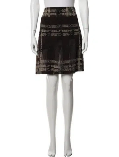 Pre-owned Burberry Silk Mini Skirt In Brown