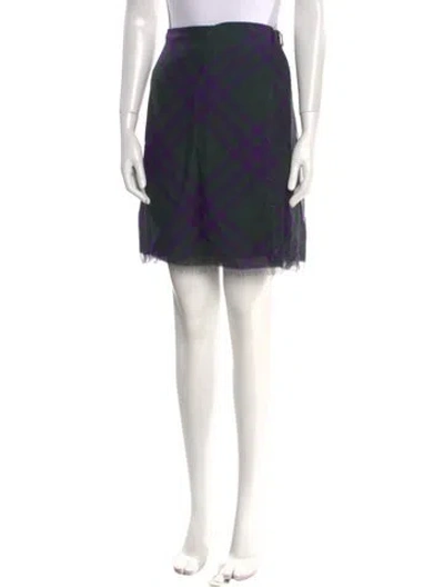 Pre-owned Burberry Silk Mini Skirt In Purple