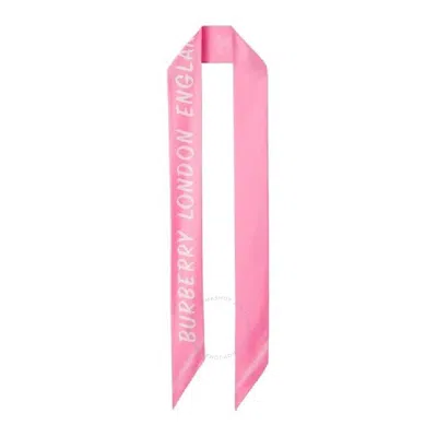 Burberry Silk Montage Print Scarf In Pink