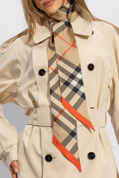 Burberry Silk Neckerchief In Beige