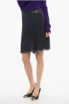 Burberry Silk Pleated Wrap Skirt