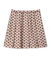 Burberry Postbox Pleated Skirt In White