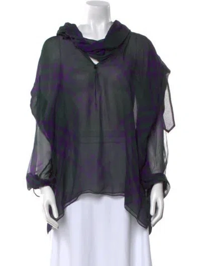 Pre-owned Burberry Silk Printed Blouse In Multi