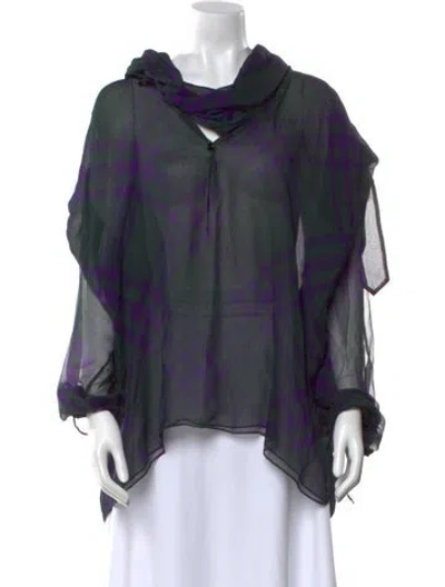 Pre-owned Burberry Silk Printed Blouse In Multi