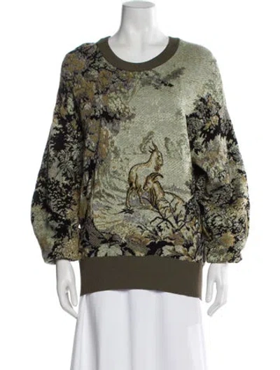 Pre-owned Burberry Silk Printed Sweater In Black