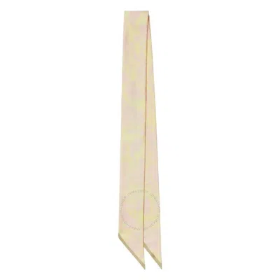 Burberry Silk Rose-print Scarf In Neutral