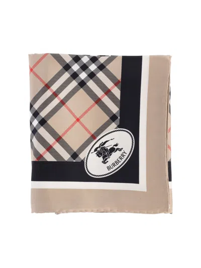 Burberry Silk Scarf In Multi