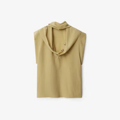 Burberry Silk Scarf Top In Hemlock