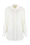 Burberry Silk Shirt In White