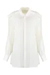Burberry Silk Shirt In White