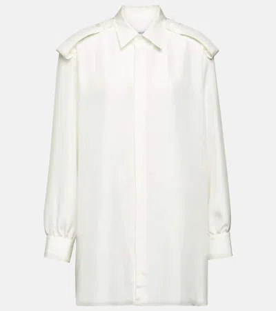 Burberry Silk Shirt In White