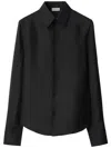 Burberry Silk Shirt In Black