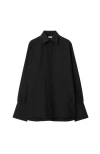 Burberry Long-sleeve Silk Shirt In Black
