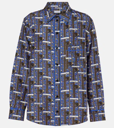 Burberry Silk Shirt In Multicolor