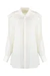 Burberry Silk Shirt In White