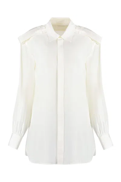 Burberry Silk Shirt In White