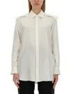 Burberry White Regular Solid Shirt In Neutral