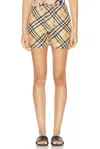 Burberry Sand Beige Shorts In Sand Ip Check