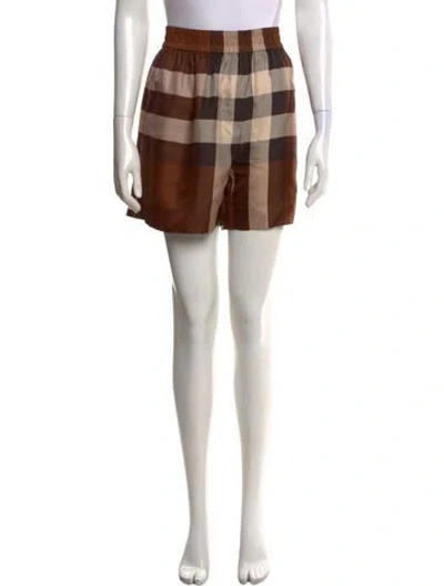 Pre-owned Burberry Silk Shorts In Neutrals