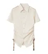 Burberry Silk Stripe Shirt In Neutral