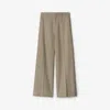 Burberry Silk Tailored Trousers In Crater
