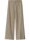 Burberry Silk Tailored Trousers In Neutrals