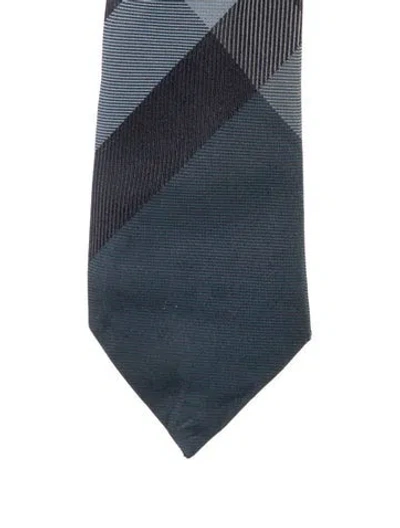 Pre-owned Burberry Babies' Silk Tie In Blue