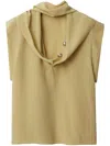 Burberry Silk Scarf Top In Neutrals