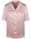 Burberry Ekd Jacquard Silk Shirt Woman Shirt Pink Size 6 Silk In Pink