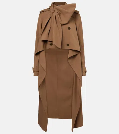 Burberry Belted Trench Coat With Scarf And Epaulettes In Beige