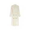 Burberry Silk Trench Coat Women In White