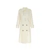 Burberry Silk Trench Coat Women In White