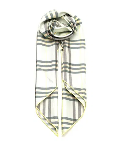Burberry Silk Twill Scarf In Green