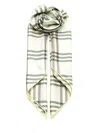 Burberry Silk Twill Scarf Scarves And Foulards Green In Green