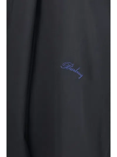 Burberry Silk V-neck With Scarf Tie Blouse In Black