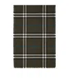 Burberry Reversible Check Wool Silk Scarf In Green