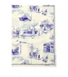 Burberry Silk-wool London Landmarks Scarf In Blue