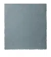 Burberry Silk-wool Wide Check Scarf In Gray